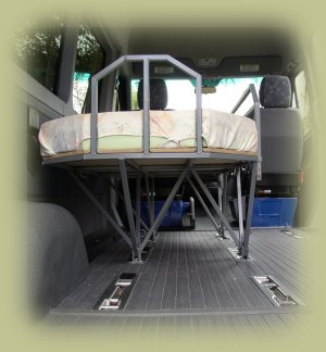 Fabricated Bed for Dog Sprinter Van